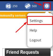 GoingTo2014 settings button