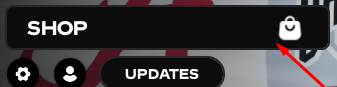 The SHOP button in Road to Glory: Football