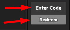 The code redeeming interface in HACKER'S MM2