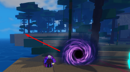 Directions from the portal on Slime Island in Sailor Piece