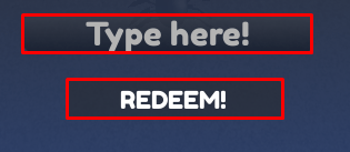 Indonesia Drag Way enter codes box and redeem button