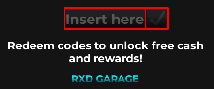 Moped Drag enter codes box