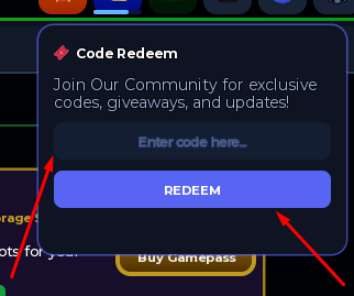 The Enter code here... box and REDEEM button in Football Card Collection