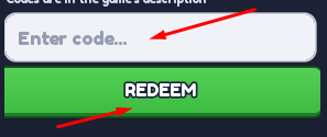 Enter code box and REDEEM button to redeem codes in Fix My Phone!