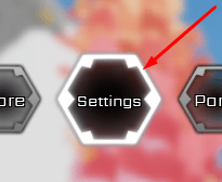 The Settings button in Dragon Blox GT