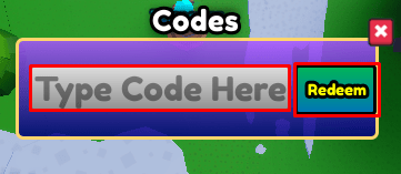 Fractured Realms enter codes box and redeem button