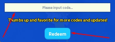 The Please input code... box and Redeem button in Titan Wars: Tower Defense