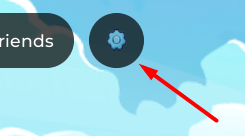 The settings or gear icon in +1 Gun Evolution