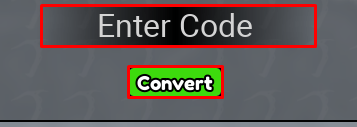 Training To Climb enter codes box and convert button