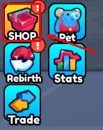 The shop button in Paper Airplane Training