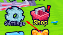 Settings icon in Start a Gym