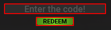 Super Villain Tycoon enter codes box and redeem button