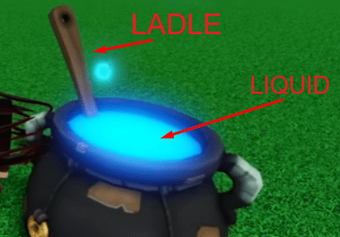The cauldron liquid and ladle in Slap Battles