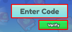 Duck Evolution enter codes box and verify button