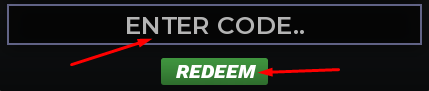 ENTER CODE box and REDEEM button to redeem codes in Sequence Basketball