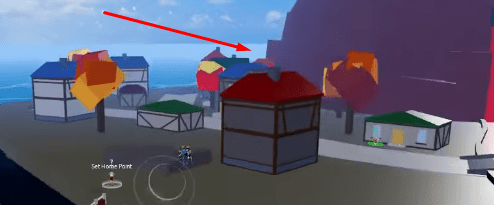 Blox Fruits Magma Village side of volcano