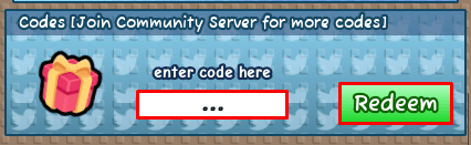 Mine a Block enter codes box and redeem button