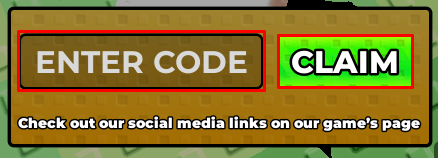 Craft Anime enter codes box and claim button