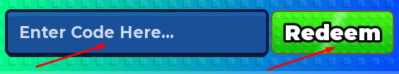 Enter Code Here box and Redeem button to redeem codes in +1 Stone Skipping