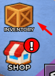 The "INVENTORY" button in Knife VS Gun DUELS