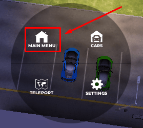 Car Zone main menu button