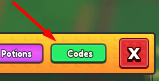 The Codes button in Shuffle an Egg
