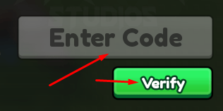 Enter Code box and Verify button to redeem codes in Open Sea For Animals!
