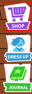 Adopt Me trade stand shop button