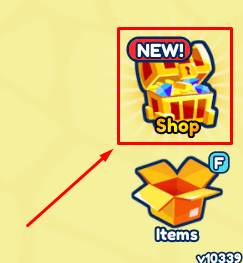 Bubble Gum Simulator INFINITY shop button
