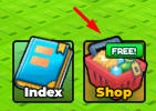 The Shop button in Brainrot Imposter