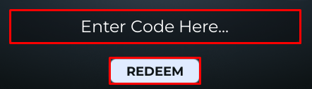 Republic Army enter codes box and redeem button