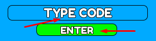 TYPE CODE box and ENTER button to redeem codes in Tower of God