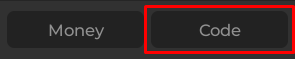 The codes button in Smash Tape Simulator