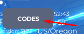 CODES button in Grand Alfheim