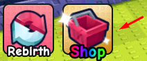 The "Shop" button in Build Your Gym