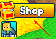 The Shop button in +1 Muscle Every Second