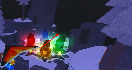 Directions from the crystal puzzle to the northern edge in Fisch
