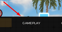 The GAMEPLAY button in ALADIA