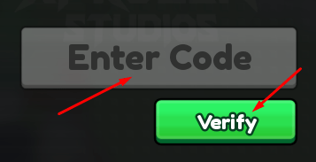 Enter Code box and Verify button to redeem codes in Split Mountain for Eggs