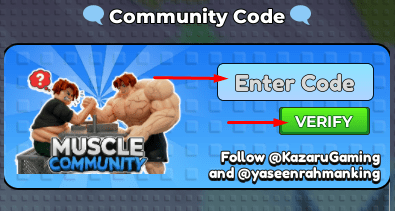 The codes section in +1 Muscle to Arm Wrestle