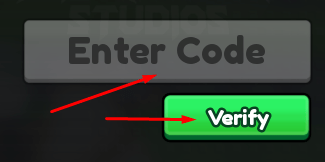 Enter Code box and Verify button to redeem codes in Clone to Steal Eggs