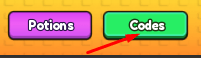 Codes button in Shrink For Eggs
