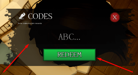 The ABC... box and REDEEM button in Gakuran
