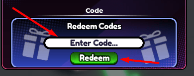 The Enter Code... box and Redeem button in Anime Conquest Simulator