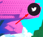 white bird icon that reveals the redeem code interface