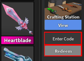 Mysterious Murderers enter codes box and redeem button