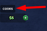 The Codes button in Build A Gym