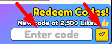 The code redeeming interface in Mansion RNG