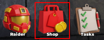 Extraction Raiders shop button