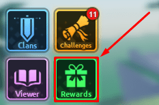 Blades rewards button